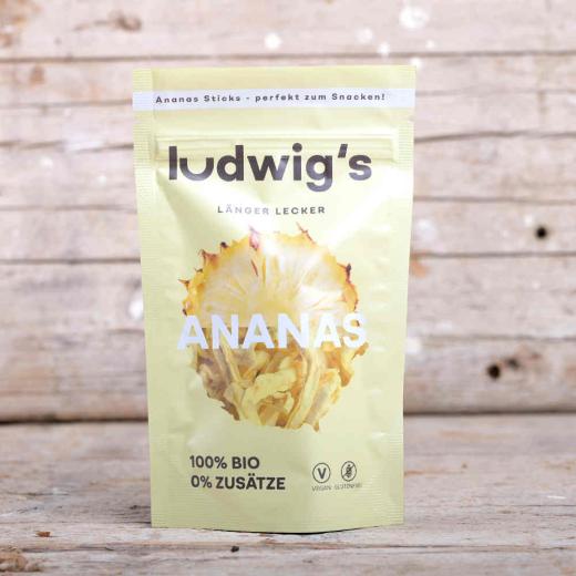 Fruchtsticks Ananas gefriergetrocknet Beutel 10g 