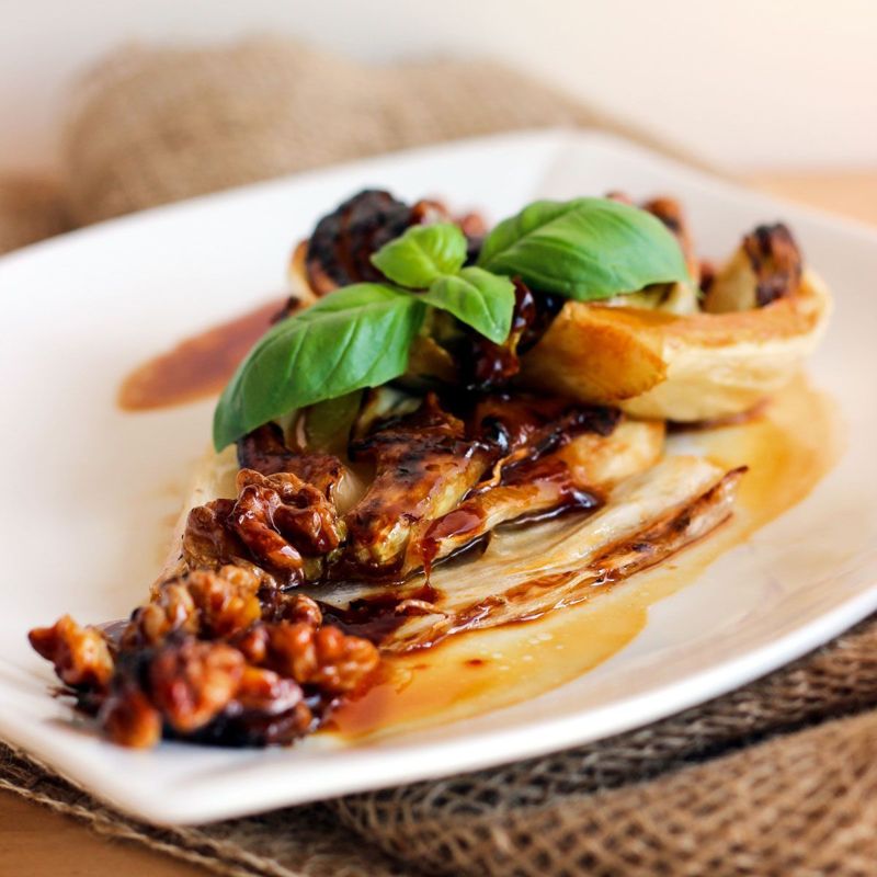 Gebratener Fenchel mit Honig und Nüssen
