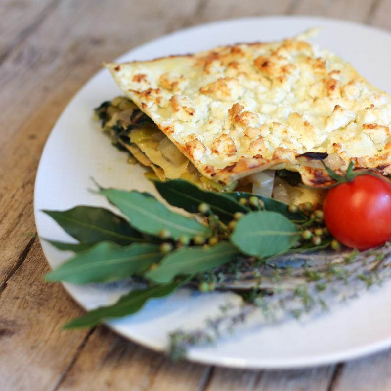 Mangold Lasagne mit Porree