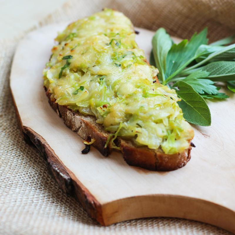 Überbackenes Krautbrot