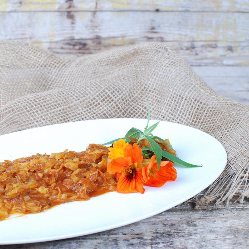 Paprika-Tomatenkraut gedünstet