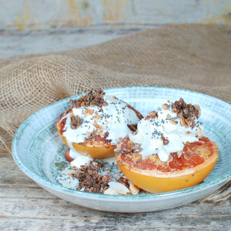 Gebackene Zimt-Ingwer-Grapefruit
