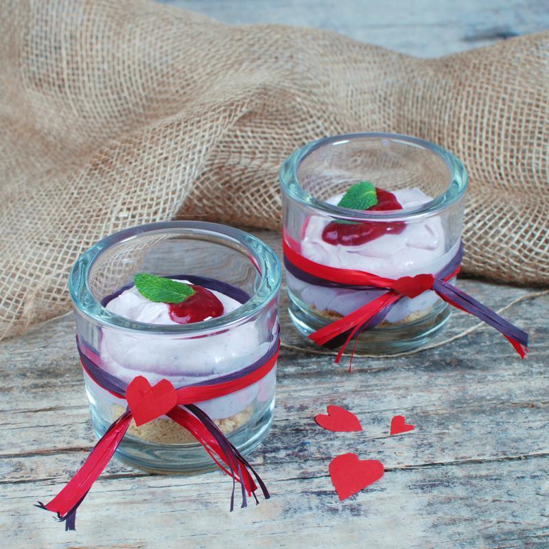 Pink Cheesecake im Glas