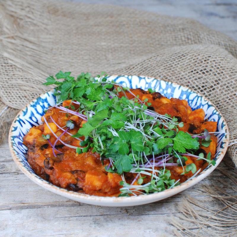 Melanzani-Süßkartoffel Curry