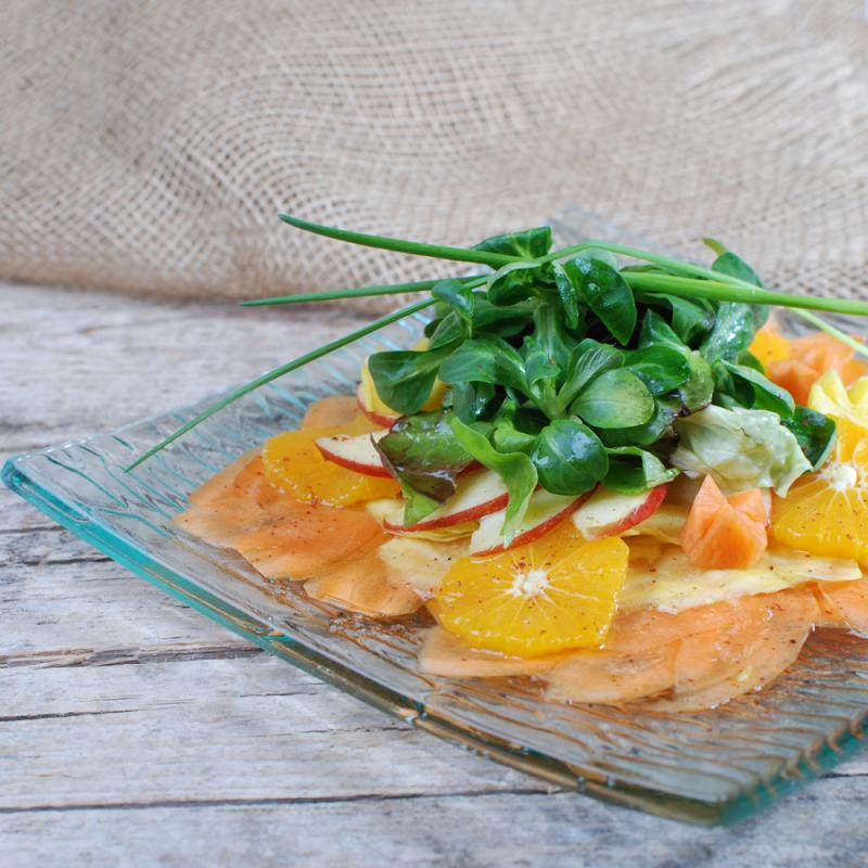 Gelbe Rüben und Karotten-Carpaccio