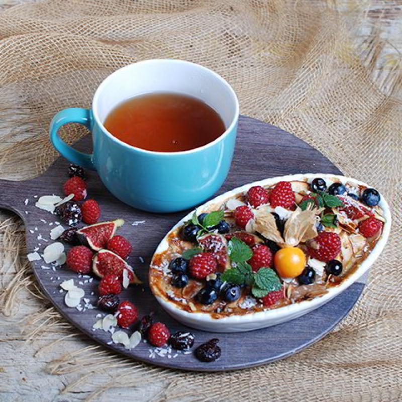 Baked Oats mit frischen Früchten