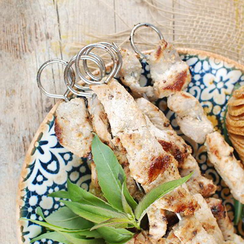 Souvlaki vom Grill (Fleischspieß)