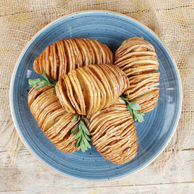 Schwedische Hasselbackspotatis