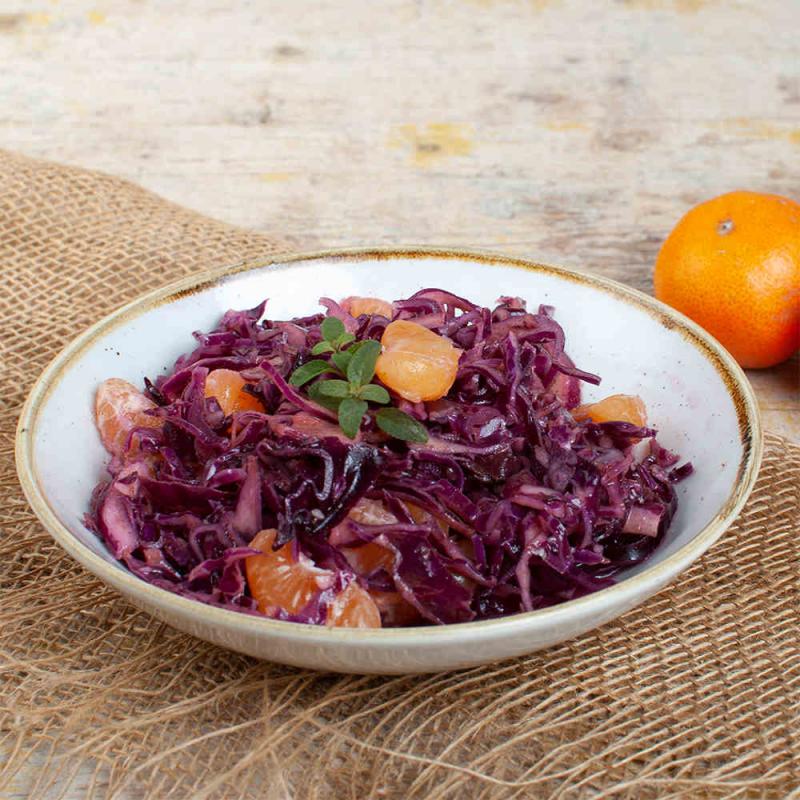 Blaukrautsalat mit Zimt und Mandarinen