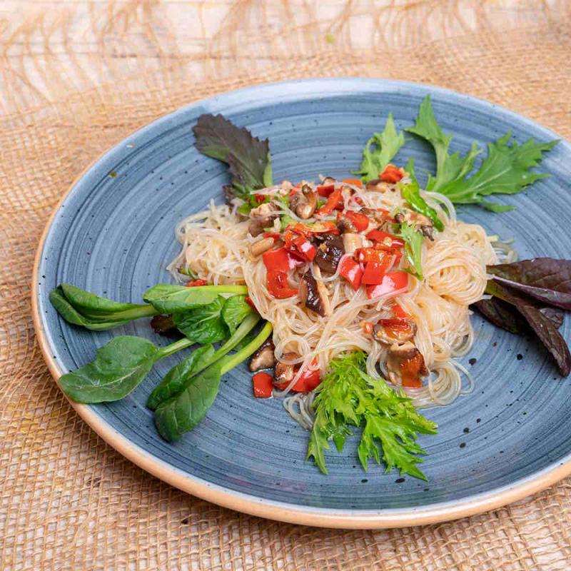 Asiasalat mit Shiitake-Pilzen