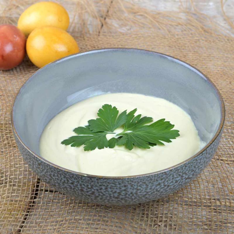 Mayonnaise aus gekochten Eiern